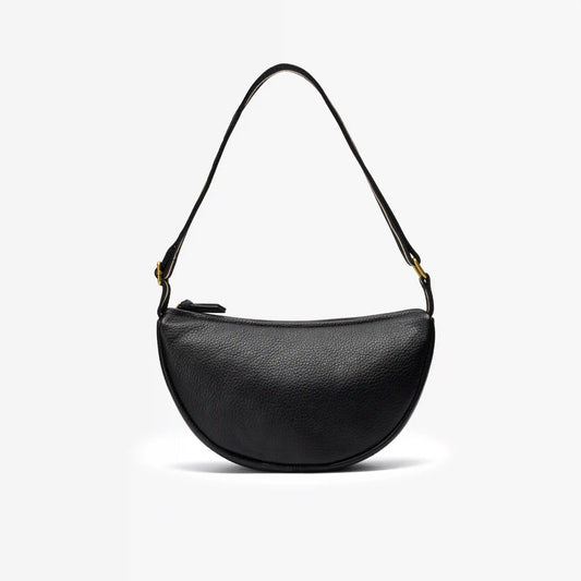 Leather Crescent Crossbody Bag